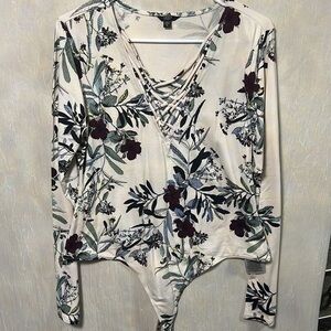 GUESS Bodysuit, Floral, Size XL